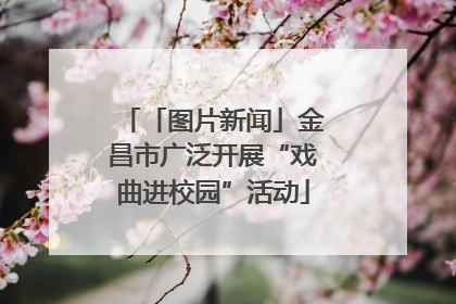 「图片新闻」金昌市广泛开展“戏曲进校园”活动