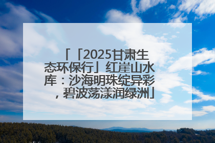 「2025甘肃生态环保行」红崖山水库：沙海明珠绽异彩，碧波荡漾润绿洲