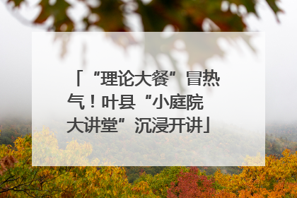 “理论大餐”冒热气！叶县“小庭院 大讲堂”沉浸开讲
