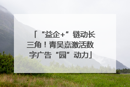 “益企+”链动长三角！青吴嘉激活数字广告“园”动力