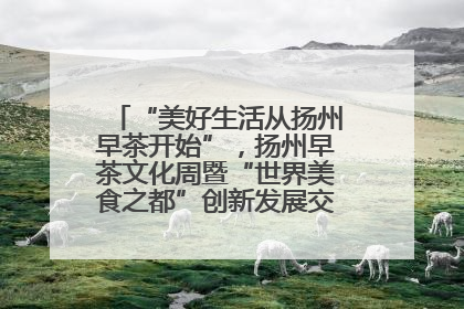 “美好生活从扬州早茶开始”，扬州早茶文化周暨“世界美食之都”创新发展交流活动启幕