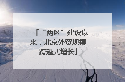 “两区”建设以来，北京外贸规模跨越式增长