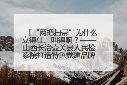 “两把扫帚”为什么立得住、叫得响？——山西长治壶关县人民检察院打造特色党建品牌激活发展动能