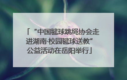 “中国毽球跳绳协会走进湖南·校园毽球送教”公益活动在岳阳举行