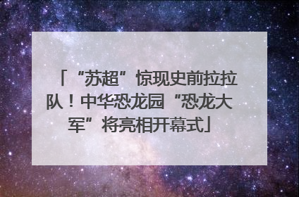 “苏超”惊现史前拉拉队！中华恐龙园“恐龙大军”将亮相开幕式