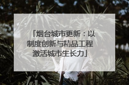 烟台城市更新：以制度创新与精品工程激活城市生长力