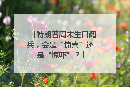 特朗普周末生日阅兵，会是“惊喜”还是“惊吓”？