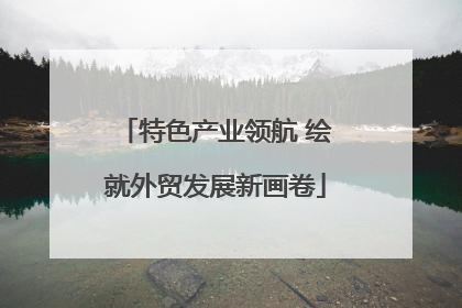 特色产业领航 绘就外贸发展新画卷
