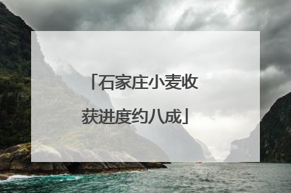 石家庄小麦收获进度约八成