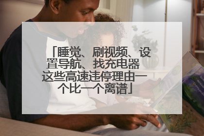 睡觉、刷视频、设置导航、找充电器 这些高速违停理由一个比一个离谱