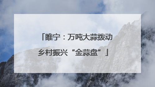 睢宁：万吨大蒜拨动乡村振兴“金蒜盘”
