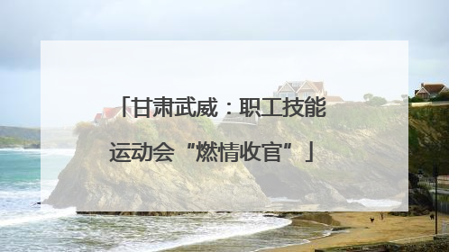 甘肃武威：职工技能运动会“燃情收官”