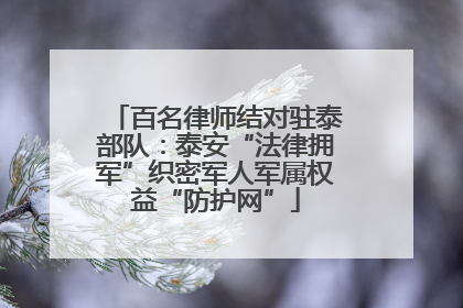 百名律师结对驻泰部队：泰安“法律拥军”织密军人军属权益“防护网”