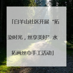 白羊山社区开展“拓染时光，丝享美好”水拓画丝巾手工活动