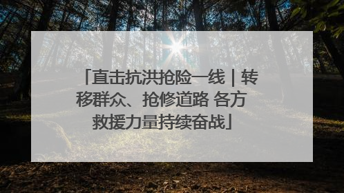直击抗洪抢险一线｜转移群众、抢修道路 各方救援力量持续奋战