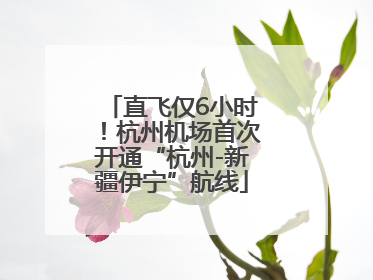 直飞仅6小时！杭州机场首次开通“杭州-新疆伊宁”航线