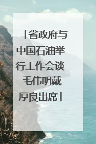 省政府与中国石油举行工作会谈 毛伟明戴厚良出席