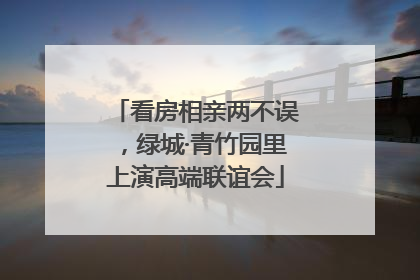 看房相亲两不误，绿城·青竹园里上演高端联谊会