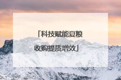科技赋能夏粮收购提质增效
