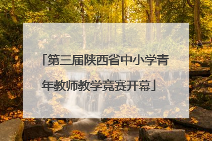第三届陕西省中小学青年教师教学竞赛开幕