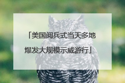 美国阅兵式当天多地爆发大规模示威游行