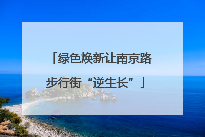 绿色焕新让南京路步行街“逆生长”
