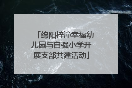 绵阳梓潼幸福幼儿园与自强小学开展支部共建活动