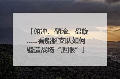 俯冲、翻滚、盘旋……看船艇支队如何锻造战场“鹰眼”