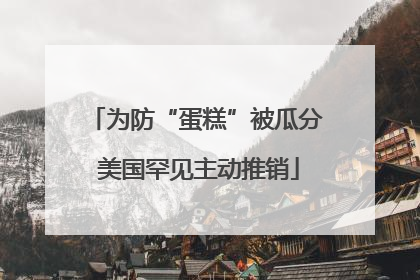 为防“蛋糕”被瓜分 美国罕见主动推销