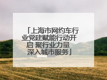 上海市网约车行业党建赋能行动开启 聚行业力量 深入城市服务
