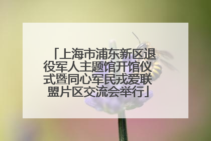 上海市浦东新区退役军人主题馆开馆仪式暨同心军民戎爱联盟片区交流会举行