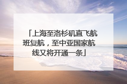 上海至洛杉矶直飞航班复航，至中亚国家航线又将开通一条