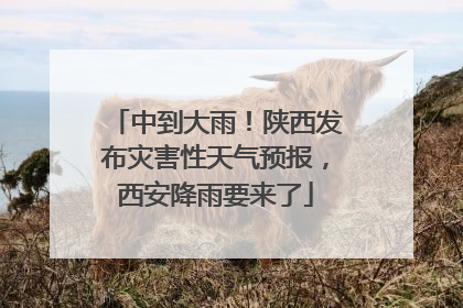 中到大雨！陕西发布灾害性天气预报，西安降雨要来了