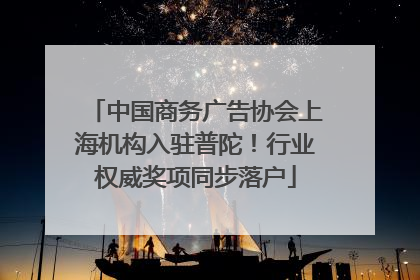中国商务广告协会上海机构入驻普陀！行业权威奖项同步落户