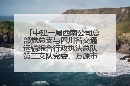 中建一局西南公司总部党总支与四川省交通运输综合行政执法总队第三支队党委、万源市草坝镇莲花院村党支部开展党建联建