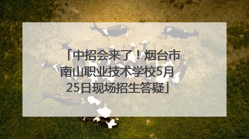中招会来了！烟台市南山职业技术学校5月25日现场招生答疑