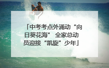 中考考点外涌动“向日葵花海” 全家总动员迎接“凯旋”少年