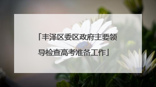 丰泽区委区政府主要领导检查高考准备工作