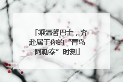 乘温馨巴士，奔赴属于你的“青岛阿勒泰”时刻