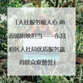 人社服务暖人心 两面锦旗映担当——东昌府区人社局优质服务赢得群众双赞誉
