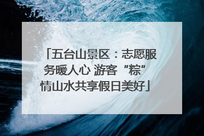 五台山景区：志愿服务暖人心 游客“粽”情山水共享假日美好