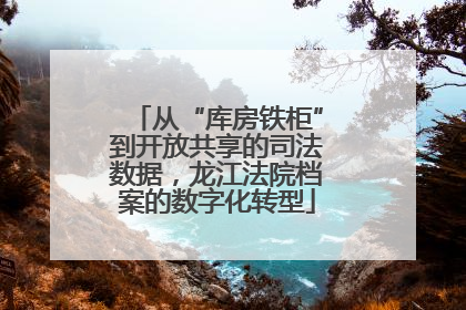 从“库房铁柜”到开放共享的司法数据，龙江法院档案的数字化转型