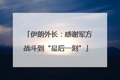 伊朗外长：感谢军方战斗到“最后一刻”