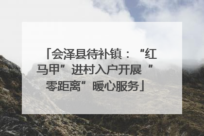 会泽县待补镇：“红马甲”进村入户开展“零距离”暖心服务