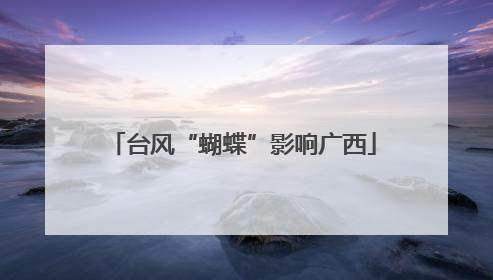 台风“蝴蝶”影响广西