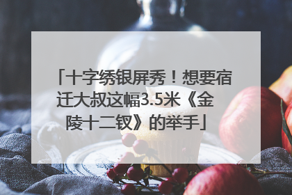 十字绣银屏秀！想要宿迁大叔这幅3.5米《金陵十二钗》的举手