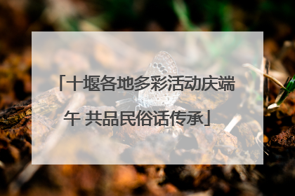 十堰各地多彩活动庆端午 共品民俗话传承