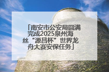 南安市公安局圆满完成2025泉州海丝“源昌杯”世界龙舟大赛安保任务