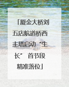 厦金大桥刘五店航道桥西主塔启动“生长” 首节段精准落位