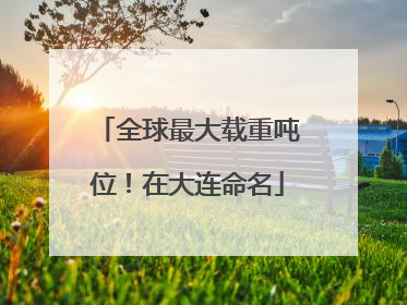 全球最大载重吨位！在大连命名